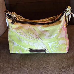 Etro Stylish Green and Pink Women's Bag